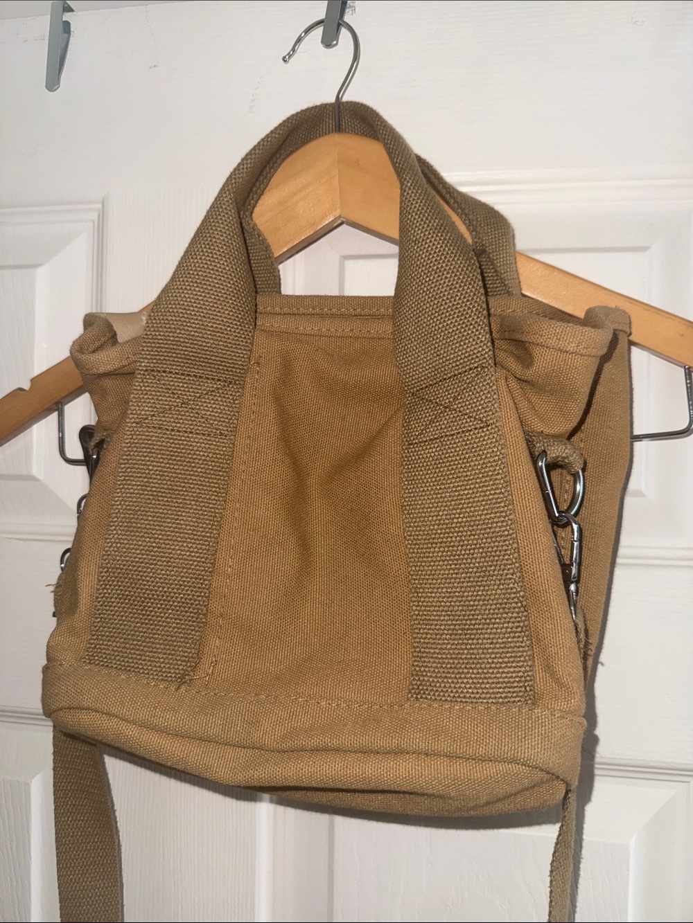 SHEIN Canvas Tote Crossbody Bag - Tan